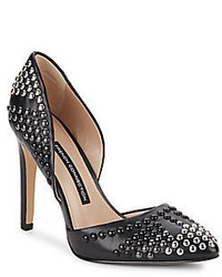 French Connection Maggie Studded Leather Dorsay Pumps