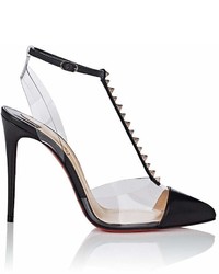 Christian Louboutin Nosy Spikes Leather Pvc Pumps