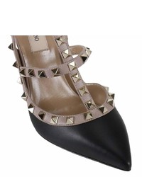 Valentino Pumps Rockstud Ankle Strap 10 Cm Heel In Bicolor And With Micro Studs