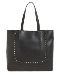 Sole Society Adelaine Studded Faux Leather Tote Brown