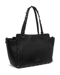 Valentino Garavani The Rockstud Textured Leather Trapeze Bag