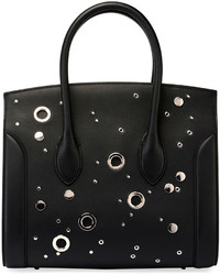 Alexander McQueen Heroine 35 Studded Leather Shopper Tote Bag Black