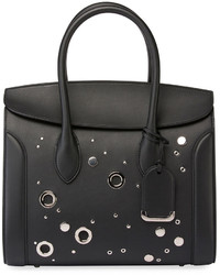 Alexander McQueen Heroine 35 Studded Leather Shopper Tote Bag Black