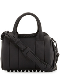 Alexander Wang Mini Rockie Matte Leather Satchel Bag Black