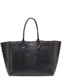 Lanvin Studded Leather Fringe Tote Bag Black