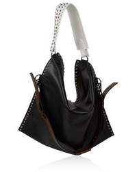 Givenchy Studded Leather Two Tone Slouched Tote