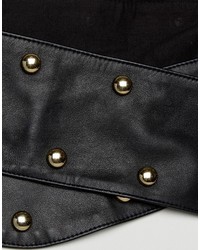 Asos 80s Leather Studded Sash Waist Belt