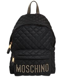 Black Studded Nylon Backpack