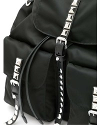 Prada Black Stud Embellished Nylon Backpack