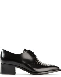 Black Studded Oxford Shoes