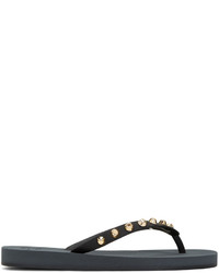 Giuseppe Zanotti Black Studded Hollywood Sandals