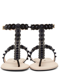 Fendi Black Studded Sandals