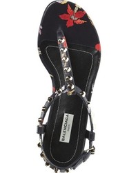 Balenciaga Studded T Strap Sandal
