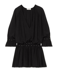 Saint Laurent Studded Jersey Mini Dress