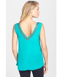 Plenty by Tracy Reese Embellished Neck Shell