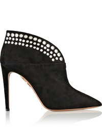Aquazzura Disco Studded Suede Ankle Boots