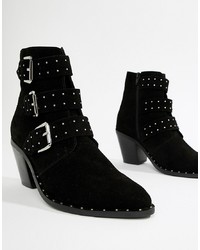 ASOS DESIGN Region Suede Studded Ankle Boots Suede