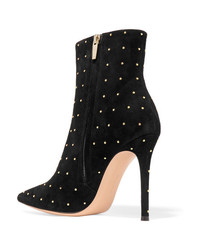 Gianvito Rossi Tyler 100 Studded Suede Ankle Boots