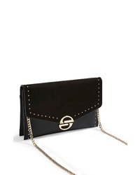 Topshop Candice Studded Faux Leather Clutch