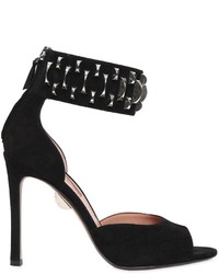 105mm Peggy Studded Suede Sandals