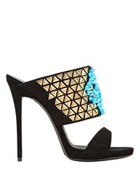 Giuseppe Zanotti 120mm Studs Turquoise Suede Sandals