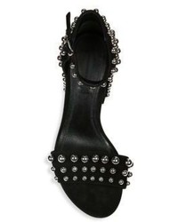 Alexander Wang Studded Abby Ankle Strap Suede Sandals