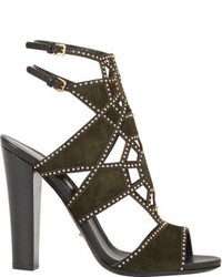 Sergio Rossi Studded Caged Sandals
