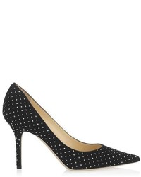 Jimmy Choo Agnes Suede And Studded Pointy Toe Pumps
