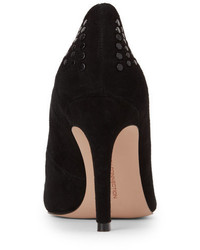 French Connection Black Ronnie Studded Pointed Toe Pumps
