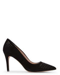 French Connection Black Ronnie Studded Pointed Toe Pumps