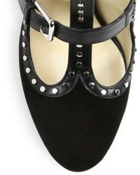 Jimmy Choo Hensley 100 Uct Studded Suede Leather Pumps