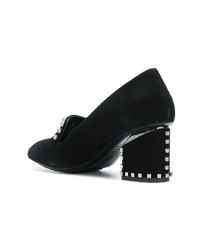 Luis Onofre Studded Sculpted Heel Pumps