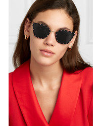 Valentino Cat Eye Crystal Embellished Acetate And Gold Tone Sunglasses