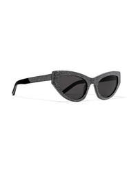 Saint Laurent Crystal Embellished Cat Eye Acetate Sunglasses