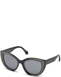 Roberto Cavalli Studded Gradient Cat Eye Sunglasses Black