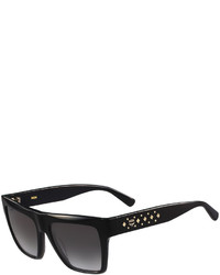 MCM Studded Square Plastic Sunglasses Black