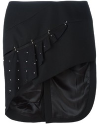 Anthony Vaccarello Studded Asymmetric Skirt