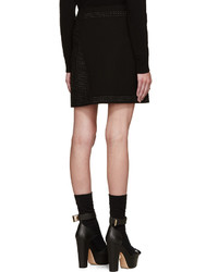 Christopher Kane Black Studded Miniskirt