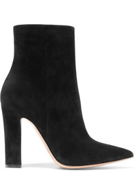 Gianvito Rossi 105 Suede Ankle Boots Black