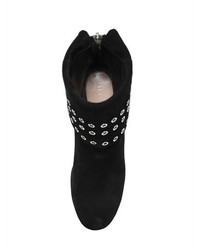 Alexander McQueen 105mm Eyelets Suede Ankle Boots