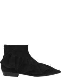 J.W.Anderson 10mm Ruffle Suede Ankle Boots