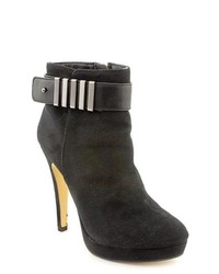 2 Lips Too Too Vent Black Faux Suede Fashion Ankle Boots