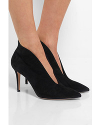Gianvito Rossi 85 Suede Ankle Boots Black