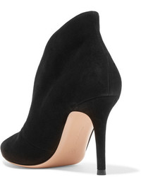 Gianvito Rossi 85 Suede Ankle Boots Black