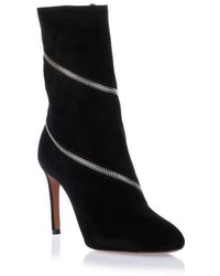 Alaia Alaa Black Suede Zipped Ankle Boot