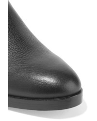 3.1 Phillip Lim Alexa Textured Leather And Suede Ankle Boots Black