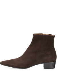 The Row Ambra Kid Suede Ankle Boot