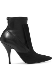 Givenchy Ankle Boots In Black Suede And Stretch Leather
