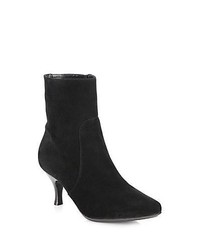 Aquatalia by Marvin K Mila Suede Ankle Boots Black Suede