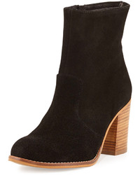 House Of Harlow Arabella Suede Leather Bootie Black